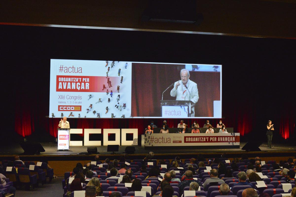 Acto inauguracin XII Congreso CCOO PV.